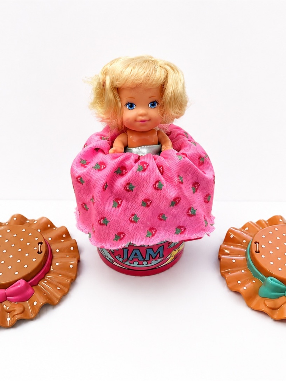 Vintage Tonka Jam Pops – Strawberry / Beri Ann – Loose Doll with 2 Hats